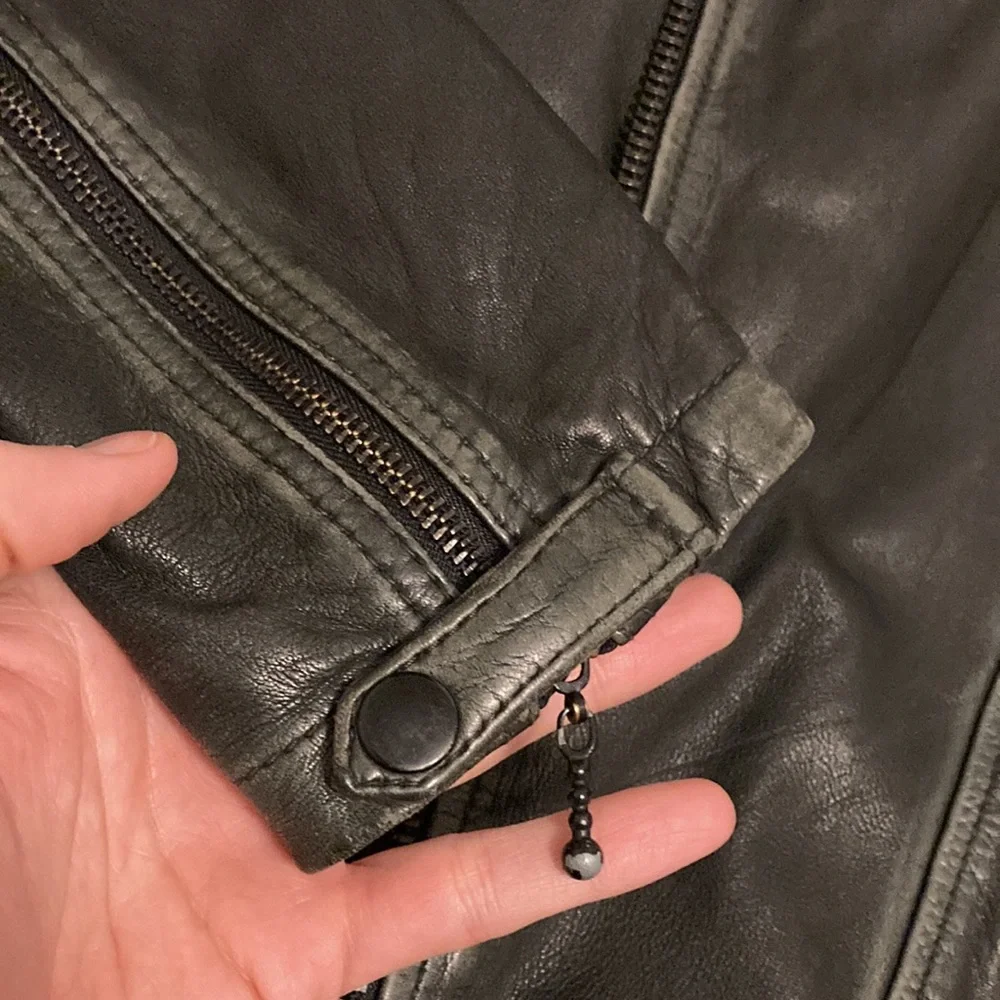 All Saints Black Leather Jacket - Picture 14 of 16